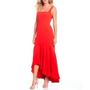 Gianni Bini Reid Square Neck Ruffle Midi Dress 0